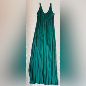L’Agence satin maxi dress XS in bottle green